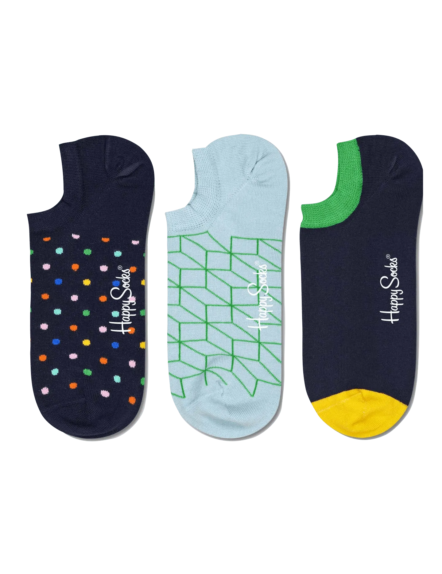 3-Pack Dot No Show Sock - ECRU