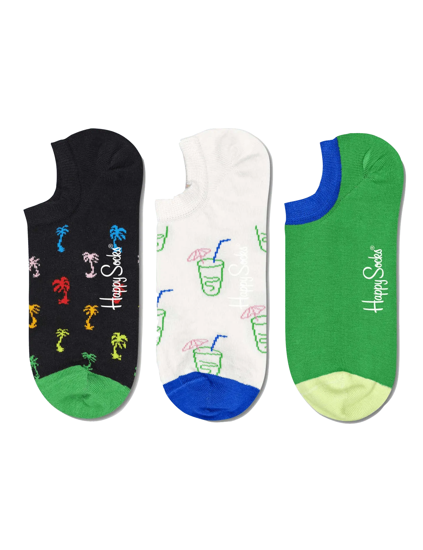 3-pack Palm No Show Sock - ECRU