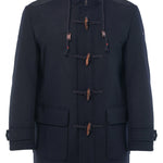 Abrigo de paño largo con botones - ECRU