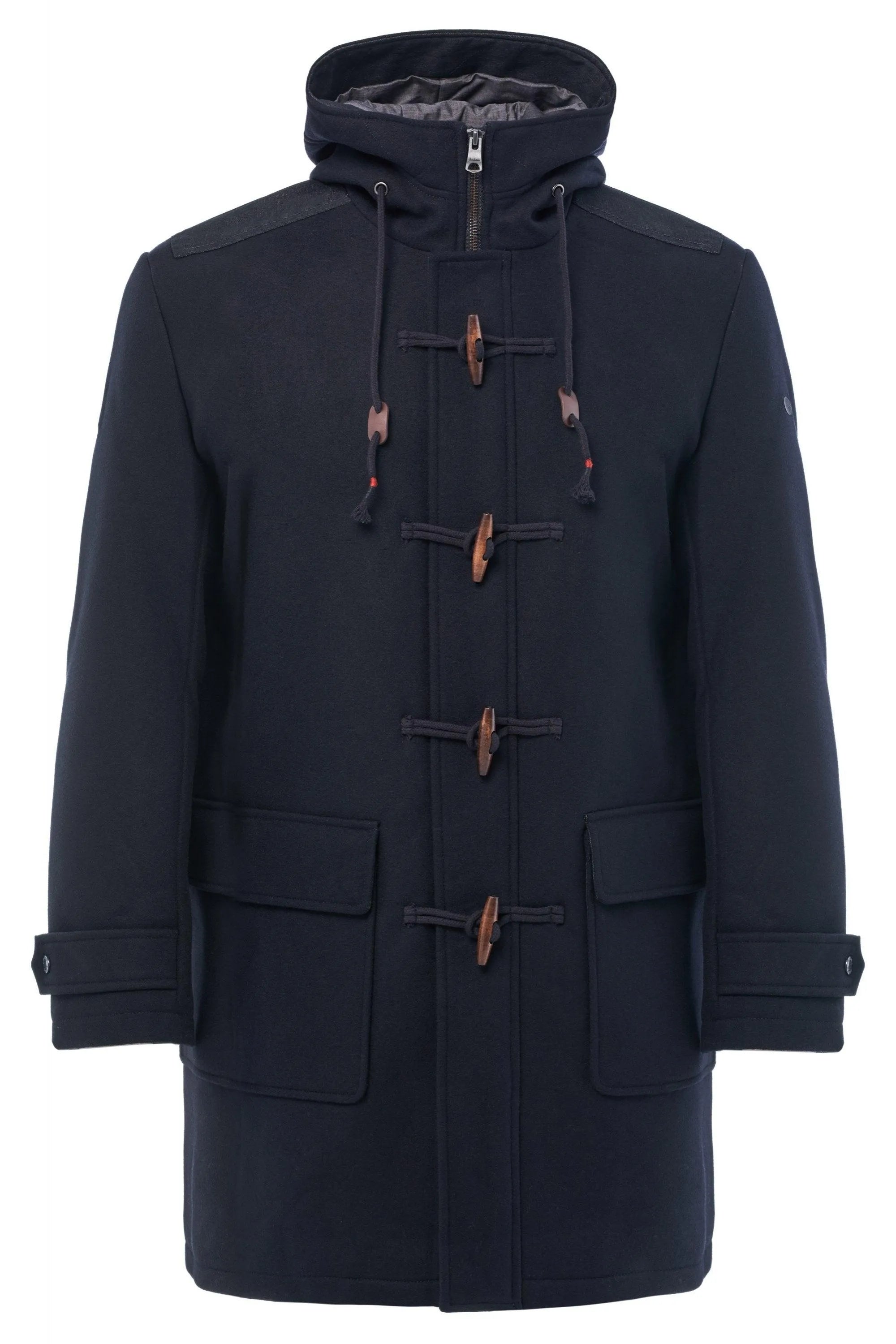 Abrigo de paño largo con botones - ECRU