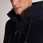 Abrigo de paño largo con botones - ECRU