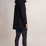 Abrigo de paño largo con botones - ECRU