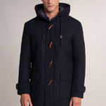 Abrigo de paño largo con botones - ECRU