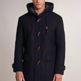 Abrigo de paño largo con botones - ECRU