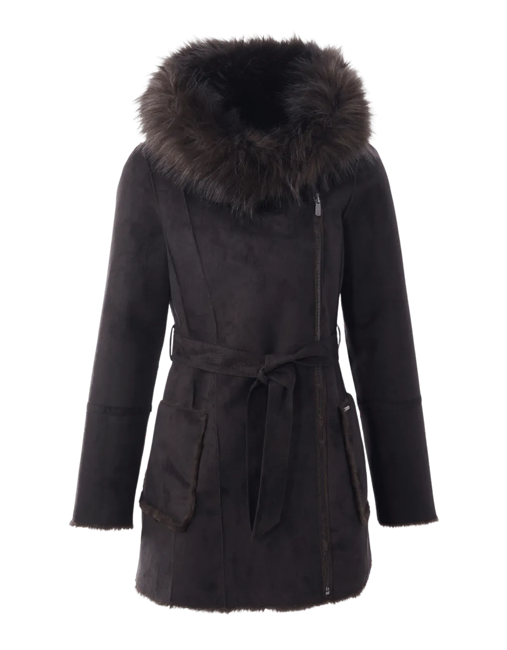 Abrigo de pelo reversible - ECRU