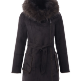 Abrigo de pelo reversible - ECRU