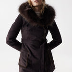 Abrigo de pelo reversible - ECRU