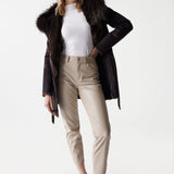 Abrigo de pelo reversible - ECRU