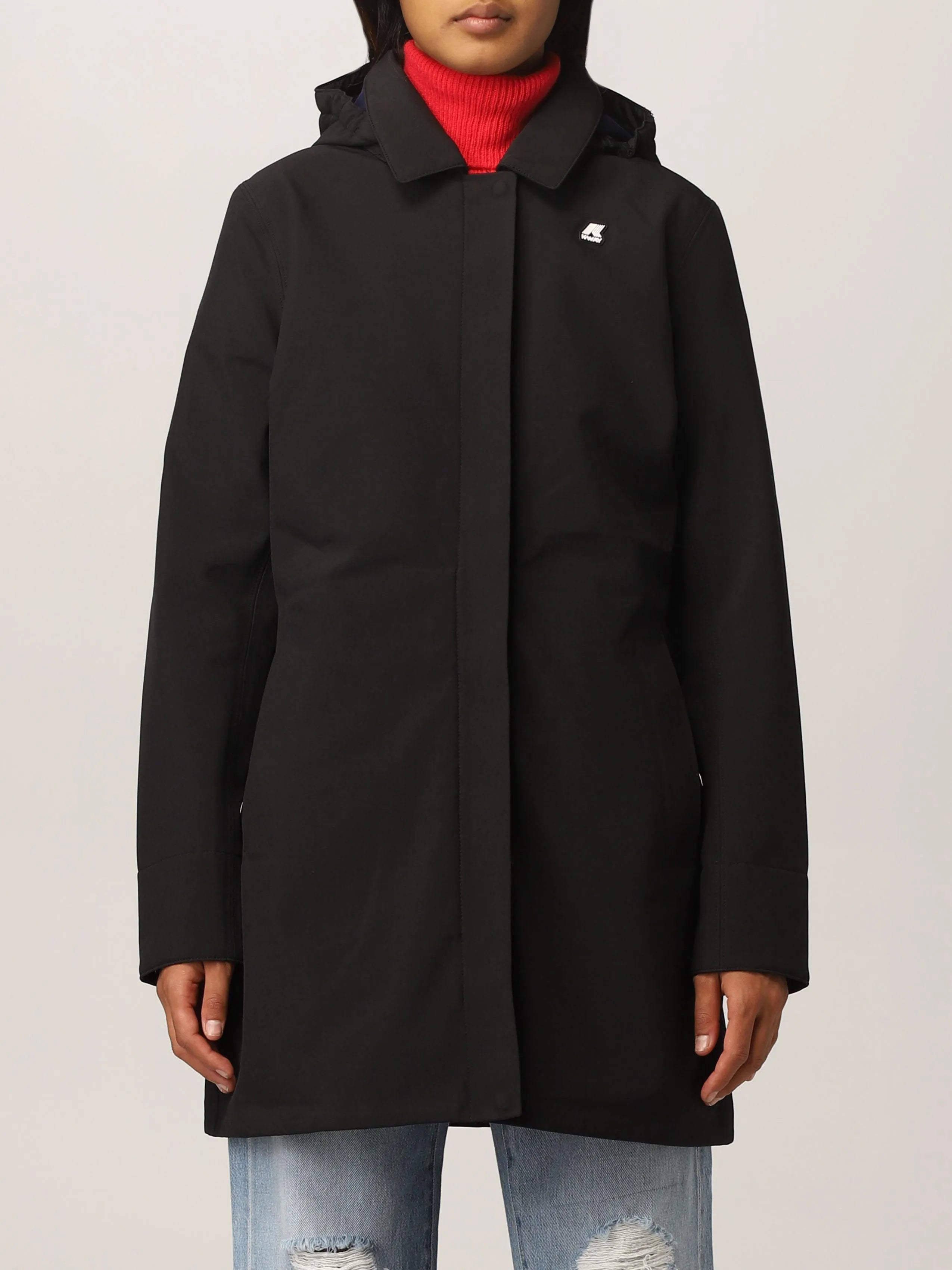 Abrigo Impermeable Mathy Bonded Black Pure Blue Maritime - ECRU