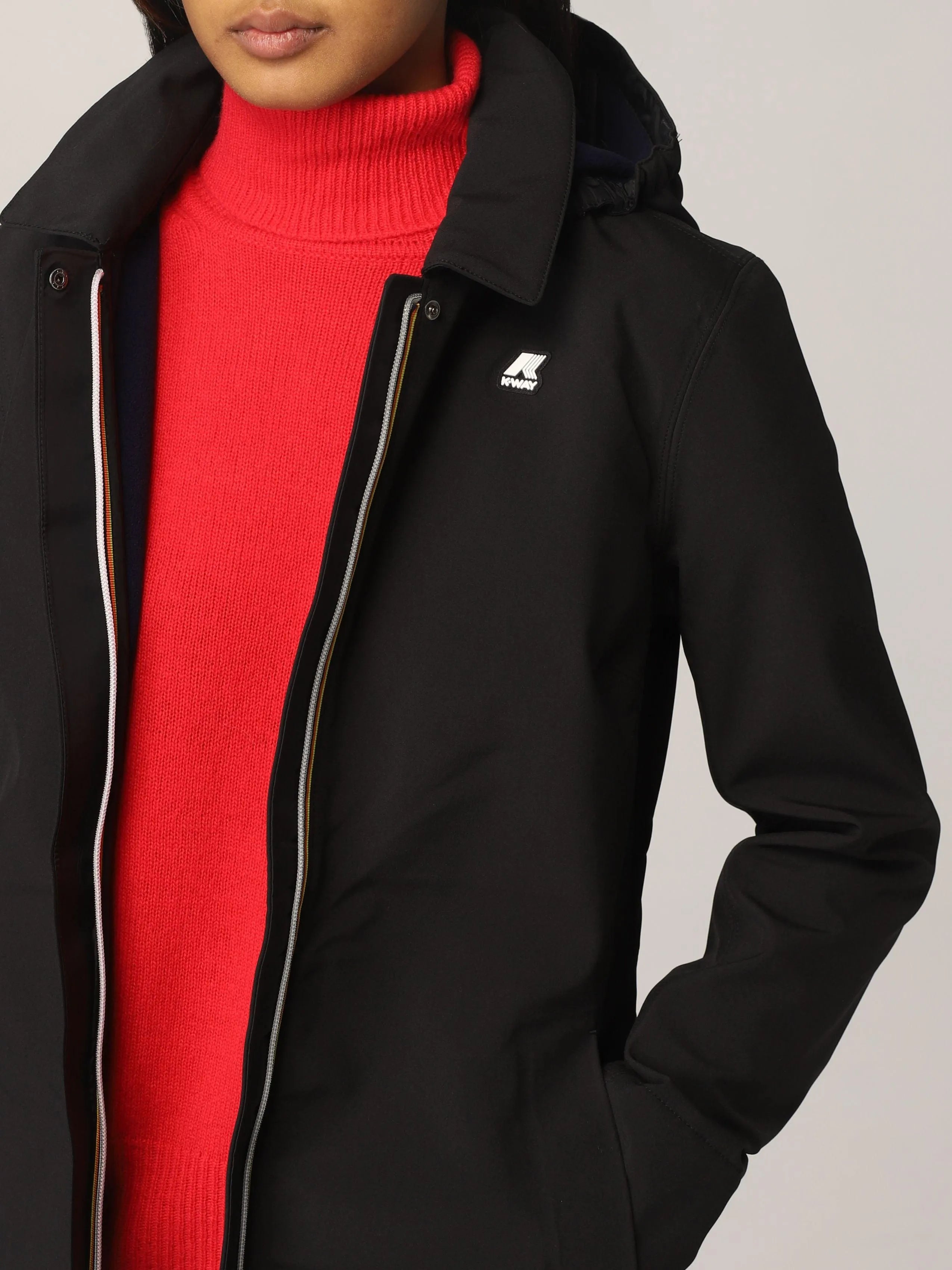 Abrigo Impermeable Mathy Bonded Black Pure Blue Maritime - ECRU