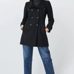 Abrigo Paño Largo con Detalles - ECRU