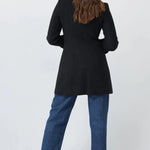 Abrigo Paño Largo con Detalles - ECRU