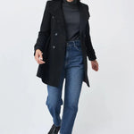 Abrigo Paño Largo con Detalles - ECRU