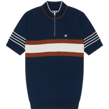 B By Ben Sherman Polo Manga Corta de punto Zip-Neck Marine - ECRU