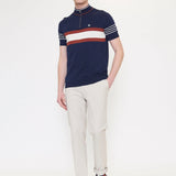 B By Ben Sherman Polo Manga Corta de punto Zip-Neck Marine - ECRU
