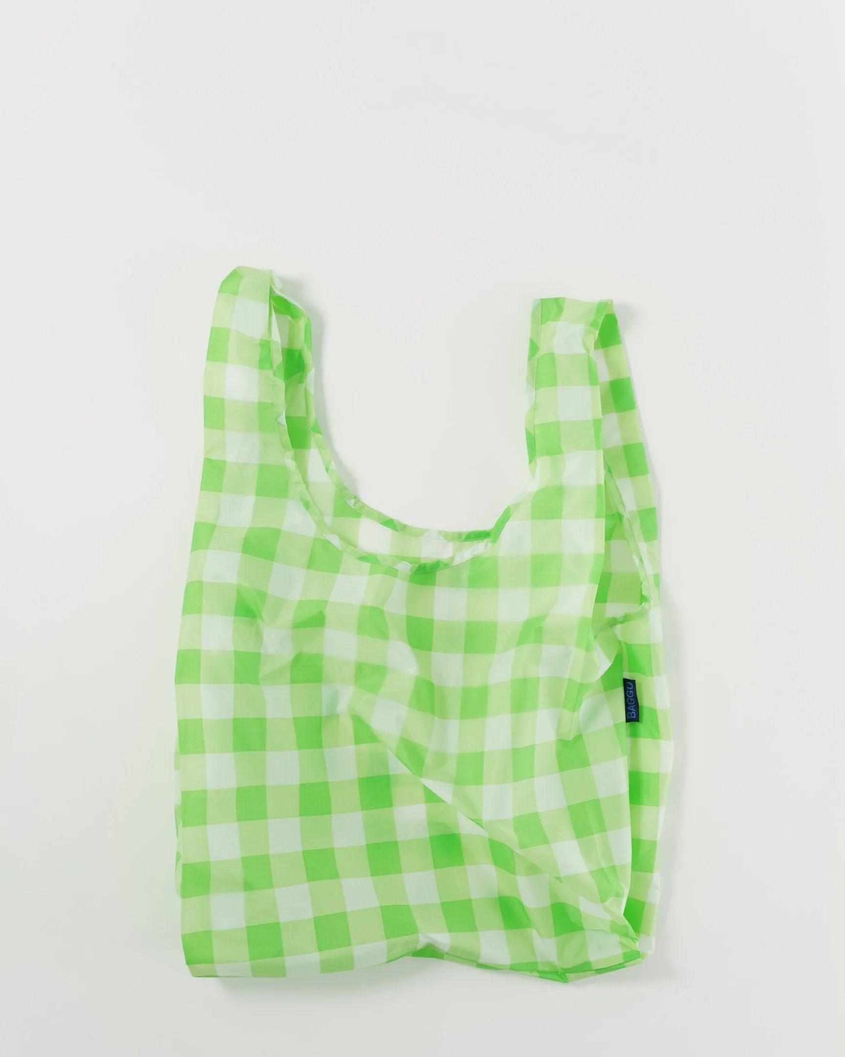 Baggu estándar Check Lime - ECRU