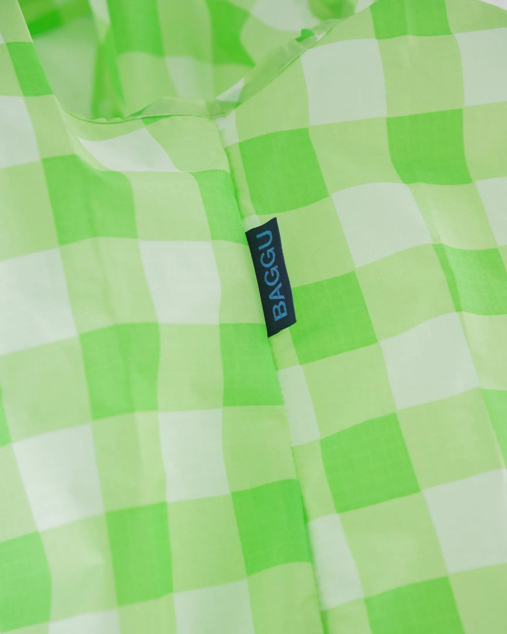 Baggu estándar Check Lime - ECRU