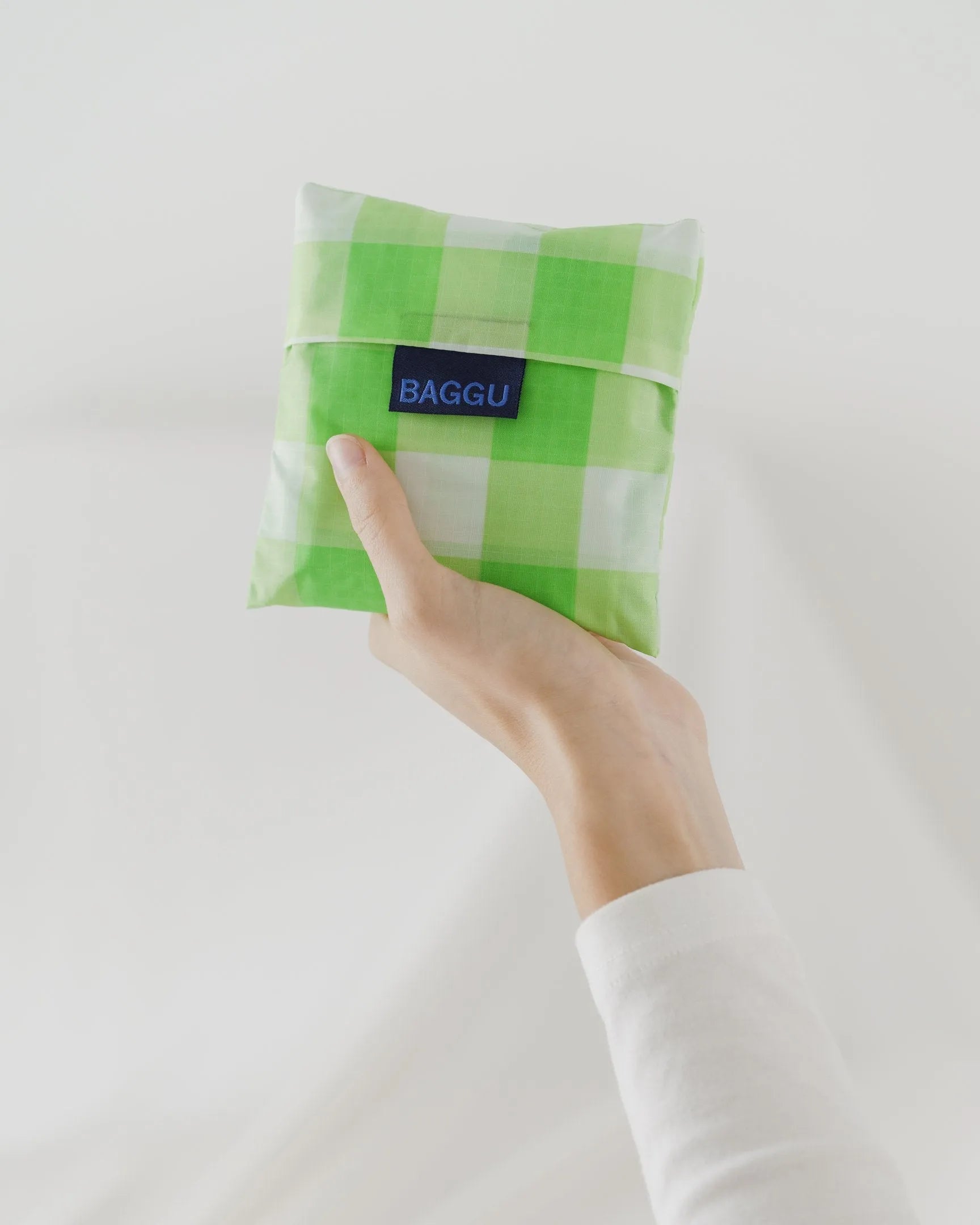Baggu estándar Check Lime - ECRU