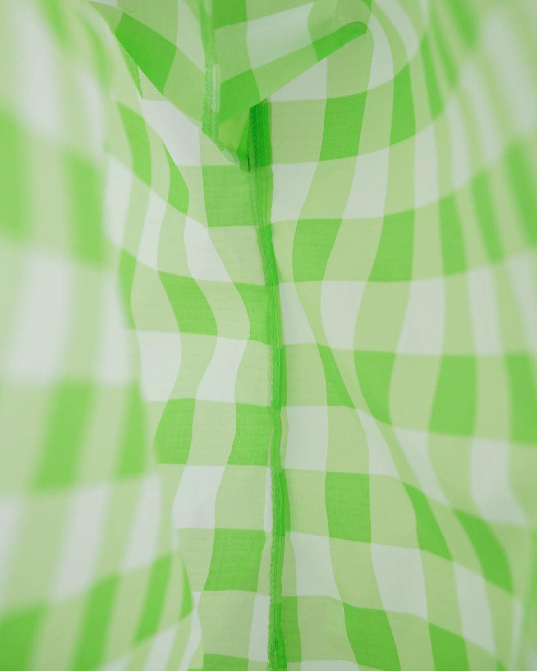 Baggu estándar Check Lime - ECRU