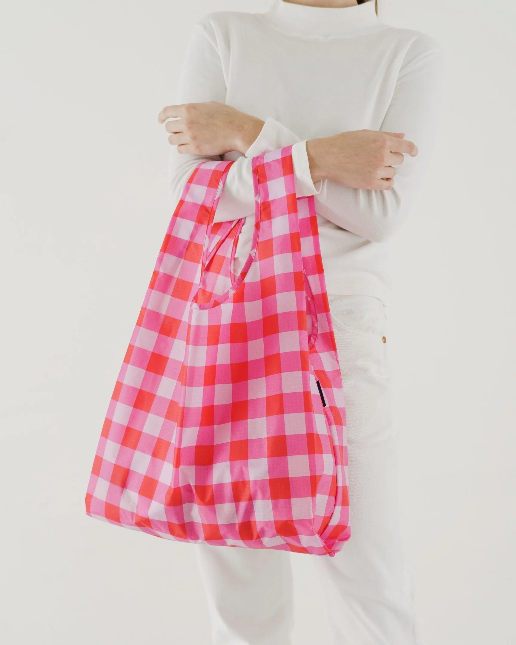 Baggu estándar Check Magenta - ECRU