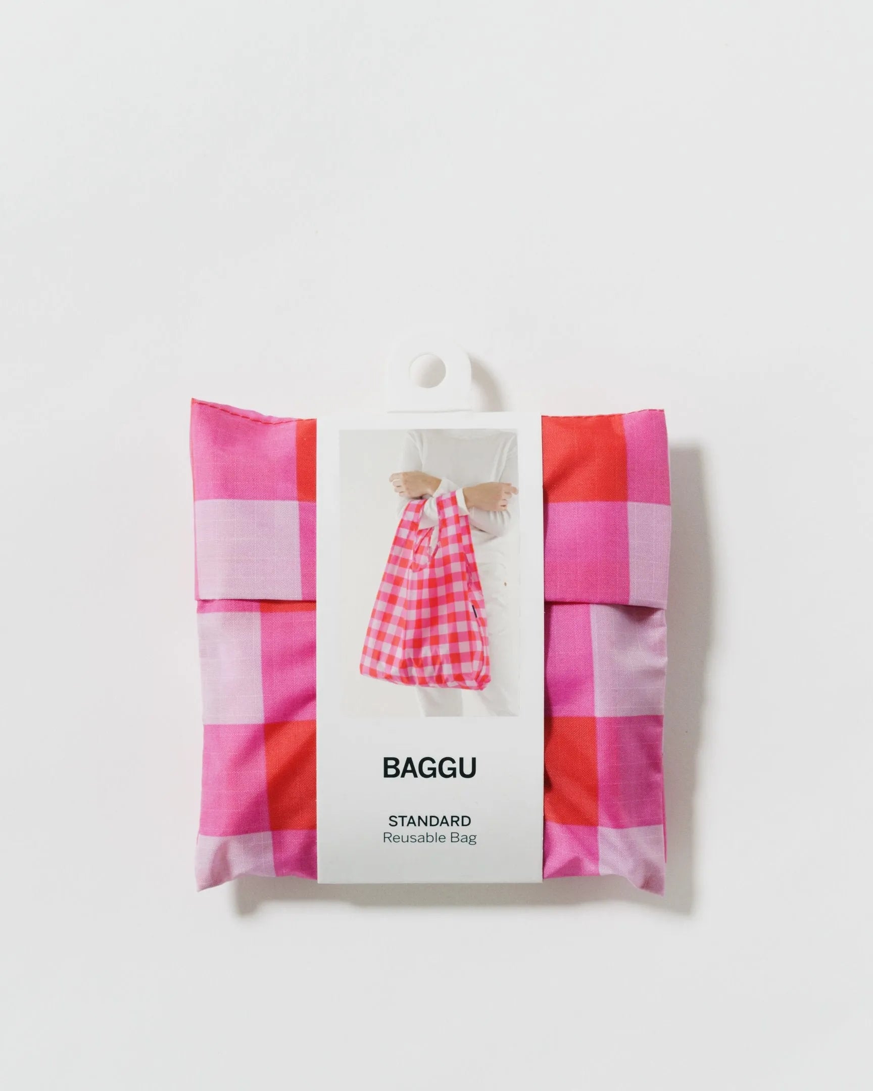 Baggu estándar Check Magenta - ECRU