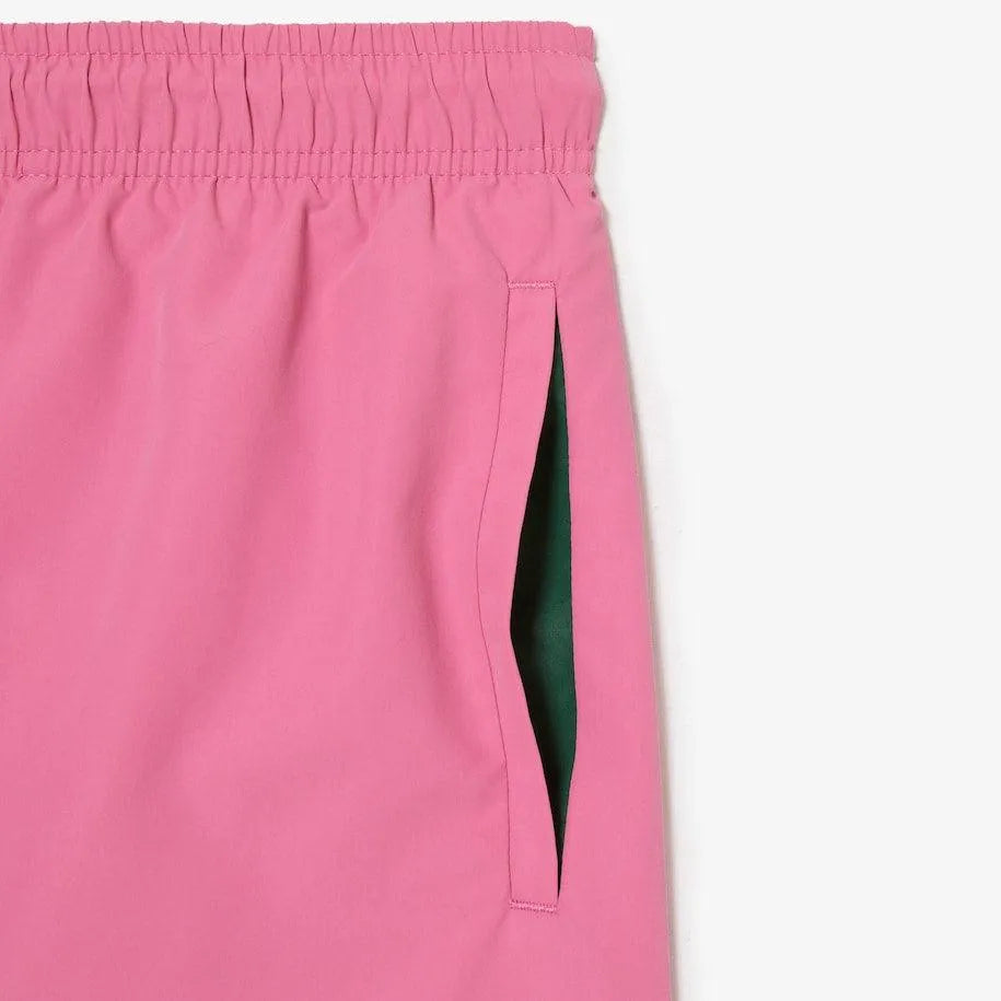 Bañador corto de hombre Lacoste secado rápido Rosa - ECRU