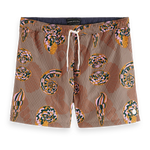 Bañador estampado en poliéster reciclado - ECRU