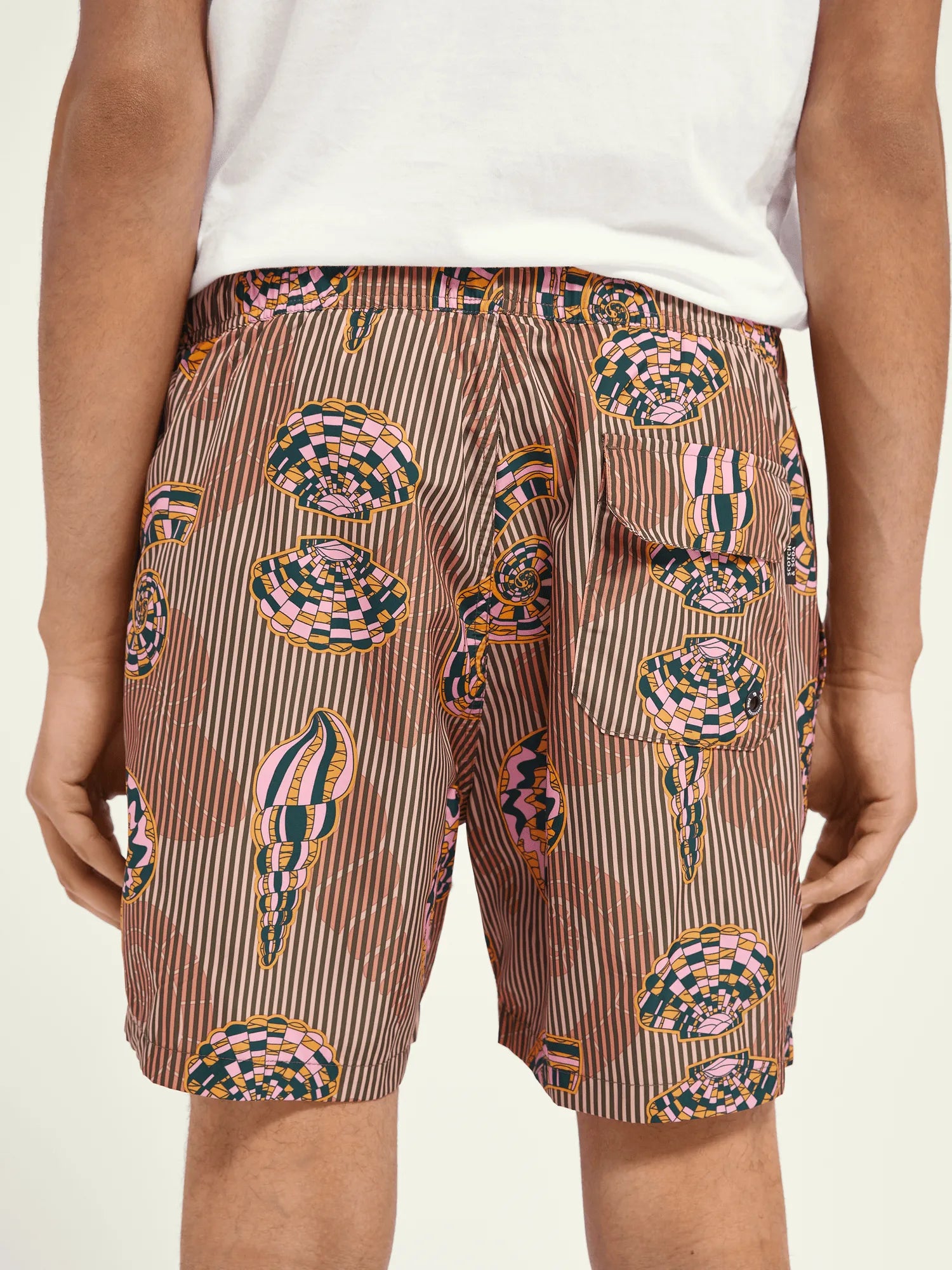 Bañador estampado en poliéster reciclado - ECRU