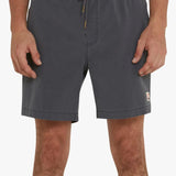 Bermuda Deus Ex Machina Sandbar Garment Dye Shadow Black - ECRU