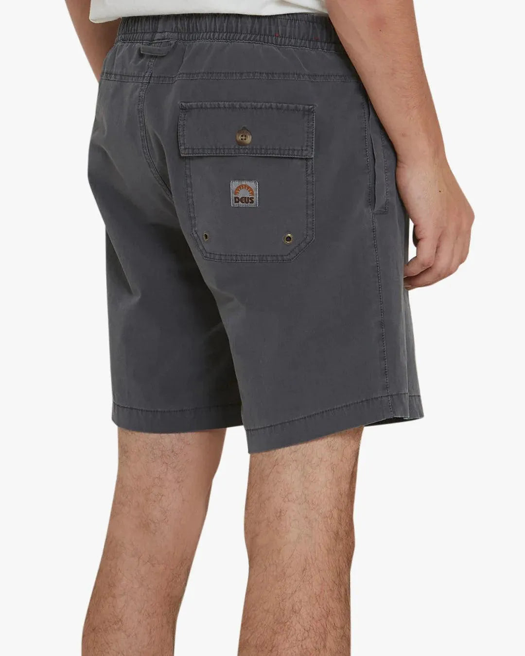 Bermuda Deus Ex Machina Sandbar Garment Dye Shadow Black - ECRU