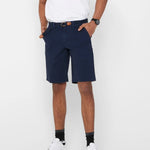 Bermudas de corte regular tipo chinos - ECRU