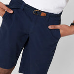 Bermudas de corte regular tipo chinos - ECRU