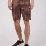 Bermudas Heritage Check Brick Red - ECRU