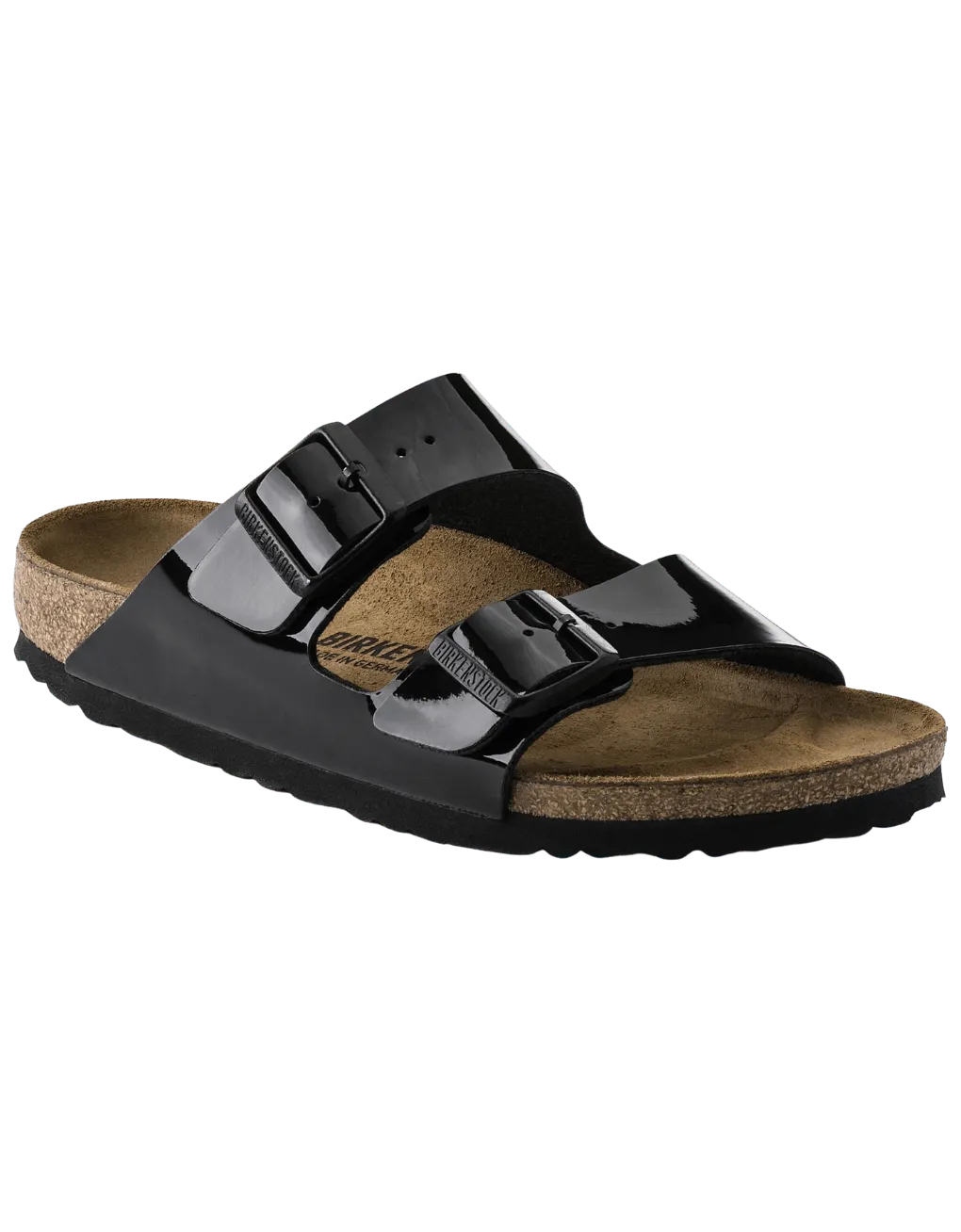 Birkenstock Arizona Birko-Floor Black Patent - ECRU