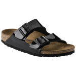 Birkenstock Arizona Birko-Floor Black Patent - ECRU