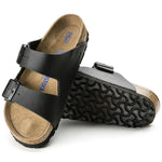 Birkenstock Arizona Birko-Flor Black Plantilla blanda - ECRU