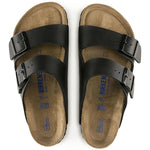 Birkenstock Arizona Birko-Flor Black Plantilla blanda - ECRU