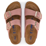 Birkenstock Arizona Plantilla Blanda Piel nubuc Old Rose - ECRU