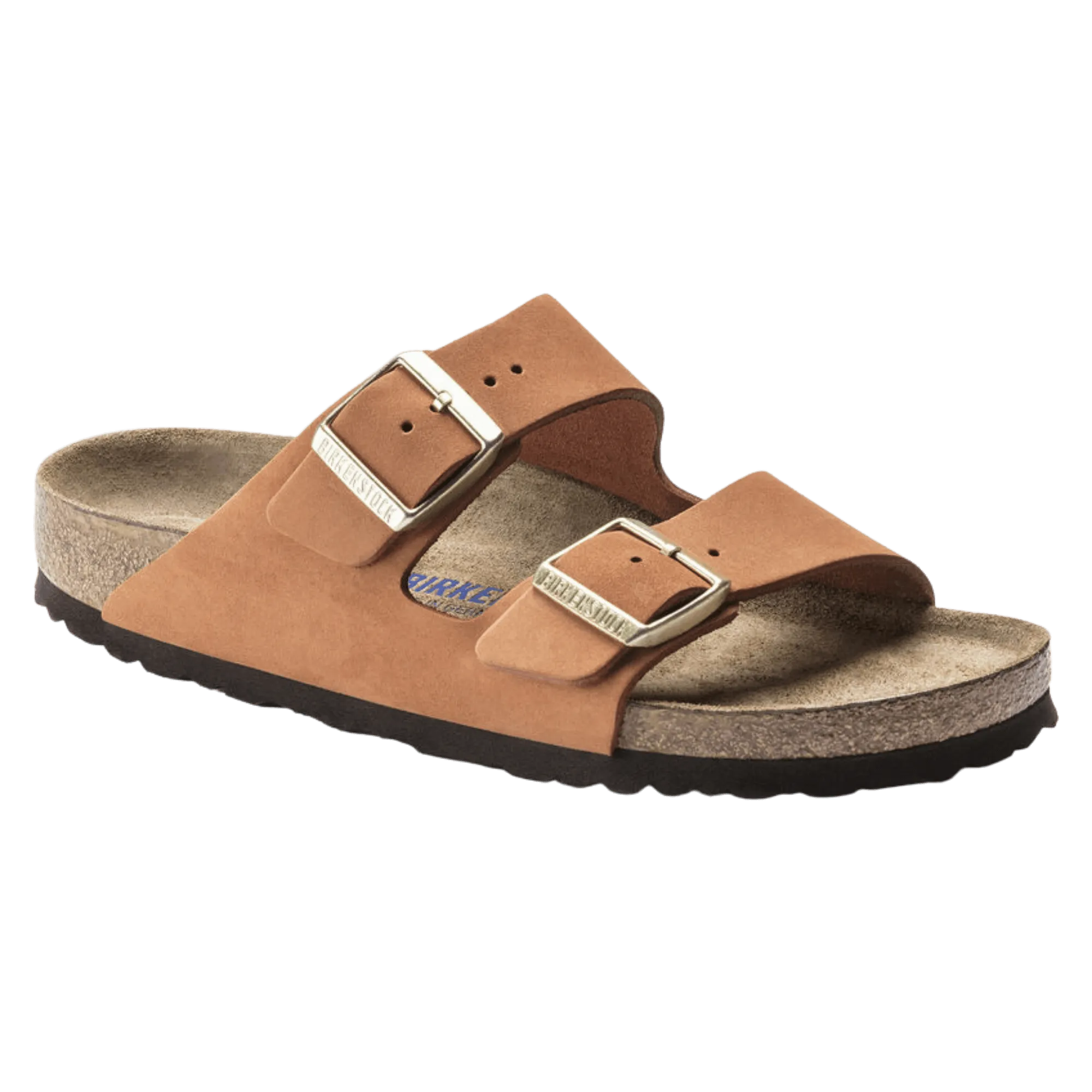Birkenstock Arizona Plantilla blanda Piel nubuc Pecan - ECRU