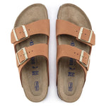 Birkenstock Arizona Plantilla blanda Piel nubuc Pecan - ECRU