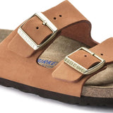 Birkenstock Arizona Plantilla blanda Piel nubuc Pecan - ECRU