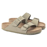 Birkenstock Arizona Vegan Birko-Flor Nubuck Khaki - ECRU