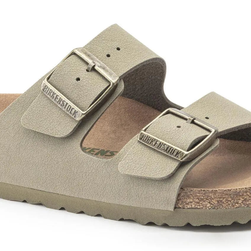 Birkenstock Arizona Vegan Birko-Flor Nubuck Khaki - ECRU