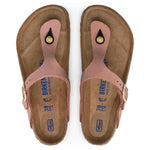 Birkenstock Gizeh Plantilla Blanda Piel Nubuc Old Rose - ECRU
