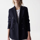 Blazer de paño liso - ECRU