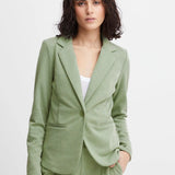 Blazer ICHI Kate Piqué Willow Bough - ECRU