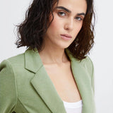 Blazer ICHI Kate Piqué Willow Bough - ECRU