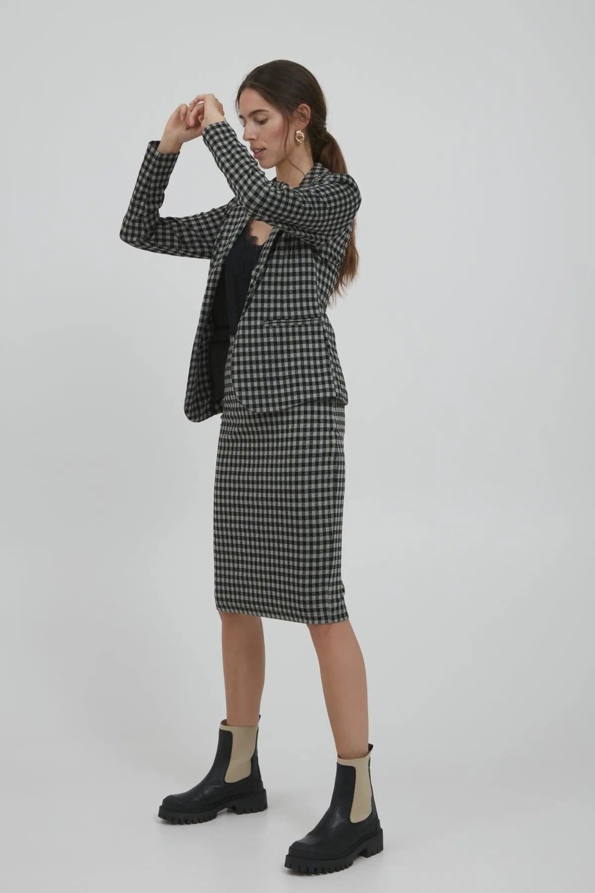 Blazer Kate Checky - ECRU