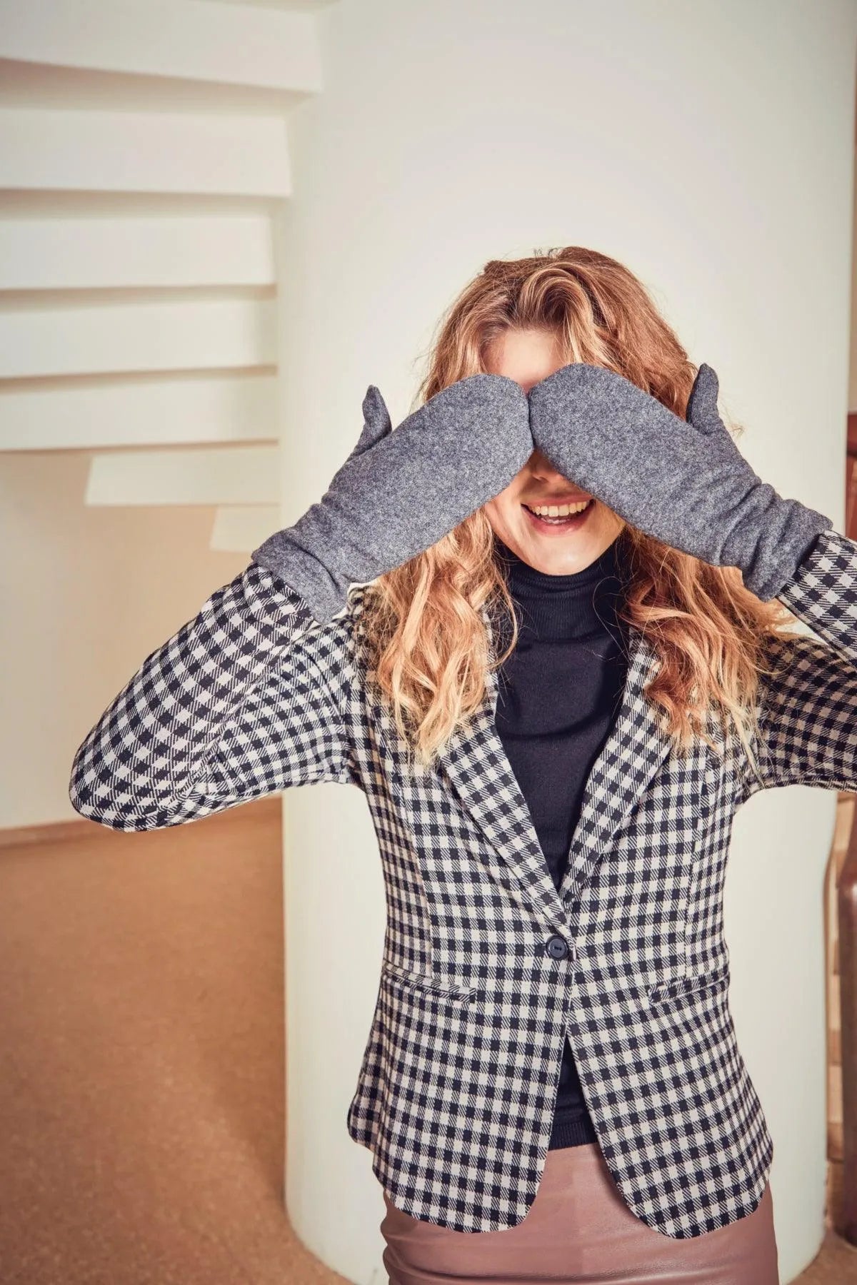 Blazer Kate Checky - ECRU