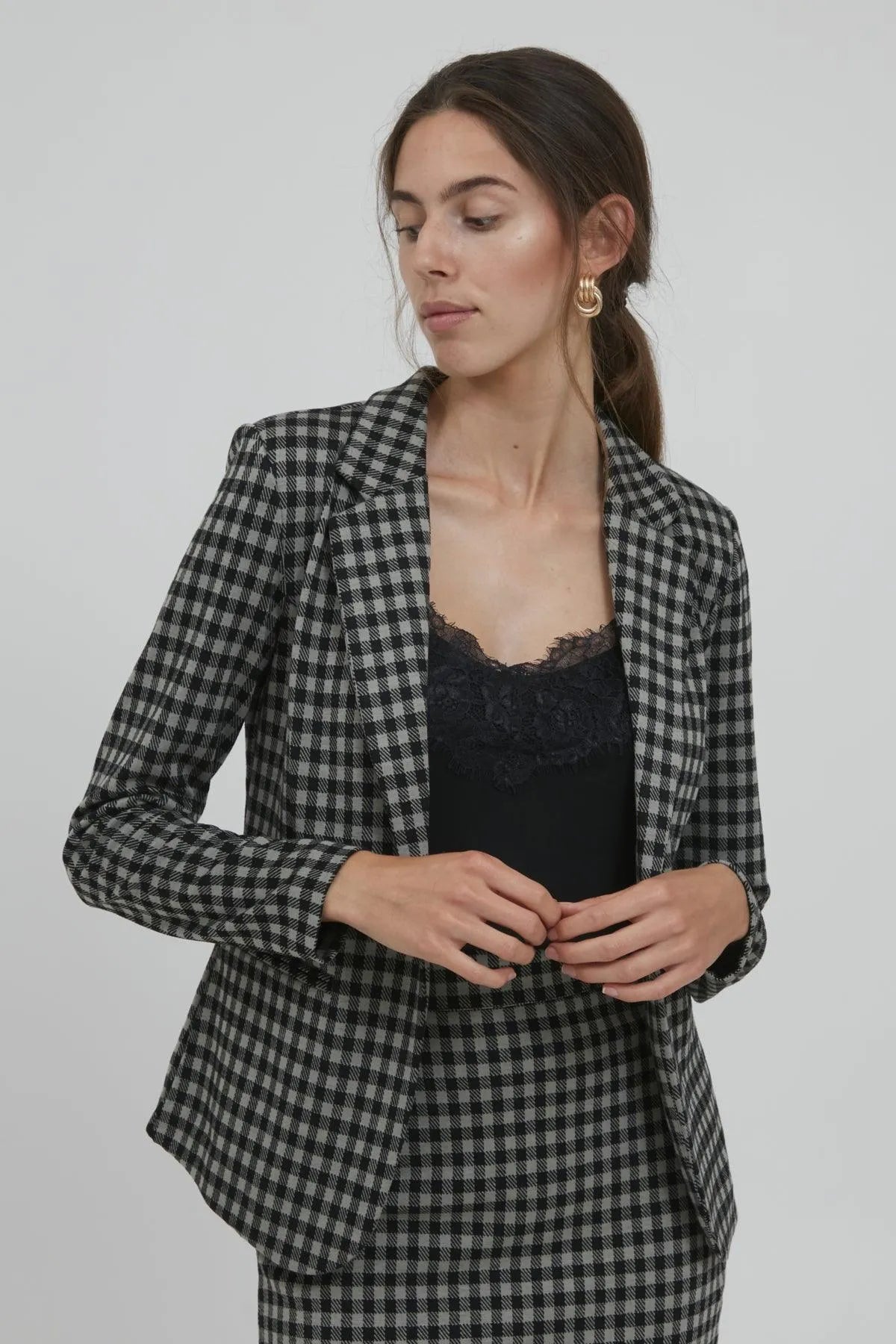 Blazer Kate Checky - ECRU